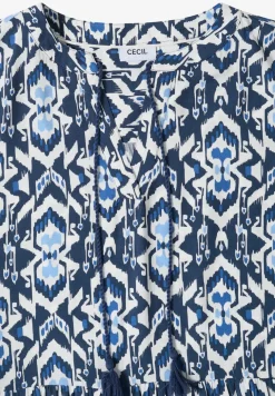 Knielanges Kleid mit grafischem Muster