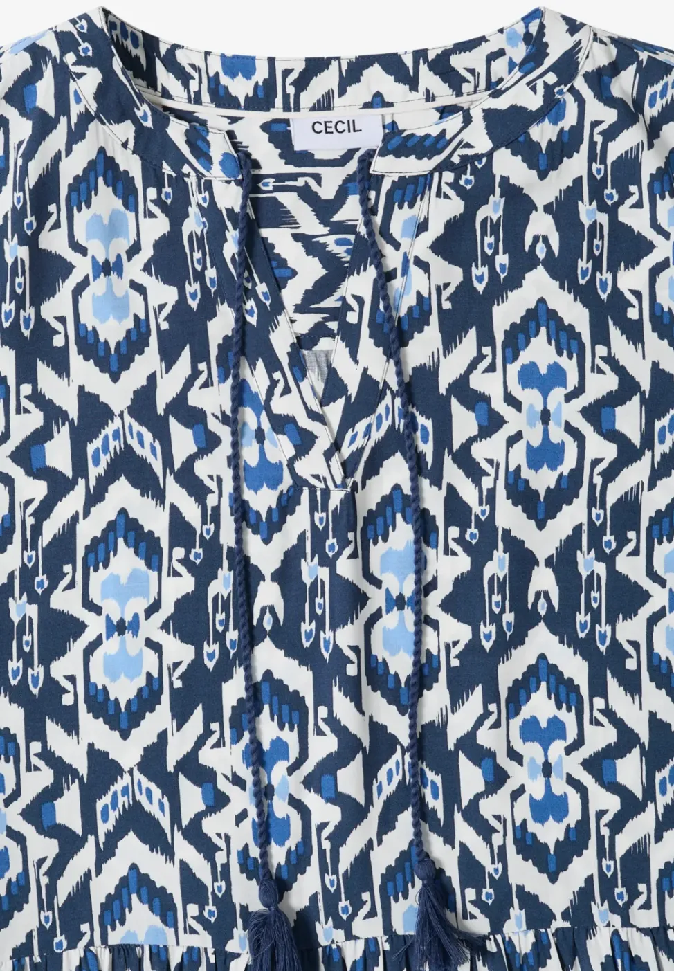 Knielanges Kleid mit grafischem Muster