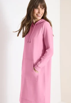Knielanges Kleid mit Kapuze