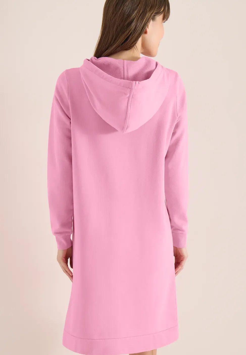 Knielanges Kleid mit Kapuze