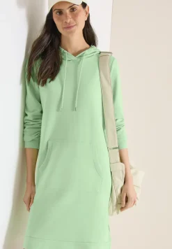 Knielanges Kleid mit Kapuze