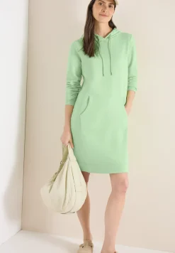 Knielanges Kleid mit Kapuze