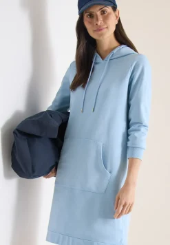 Knielanges Kleid mit Kapuze