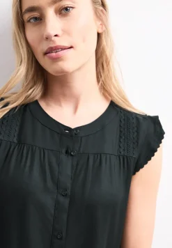 Knielanges Kleid mit Knopfleiste