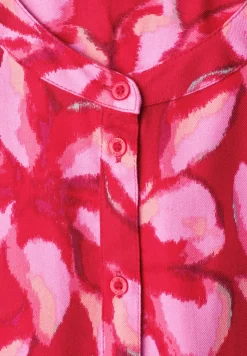 Knielanges Kleid mit Knopfleiste