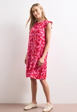 Knielanges Kleid mit Knopfleiste