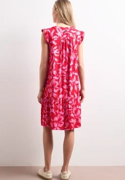 Knielanges Kleid mit Knopfleiste