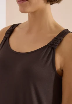 Knielanges Kleid mit Knotendetail
