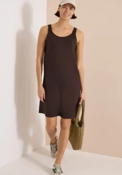 Knielanges Kleid mit Knotendetail
