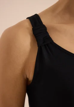 Knielanges Kleid mit Knotendetail