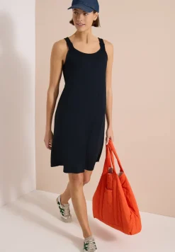 Knielanges Kleid mit Knotendetail