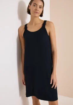 Knielanges Kleid mit Knotendetail