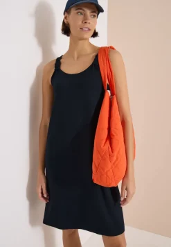 Knielanges Kleid mit Knotendetail