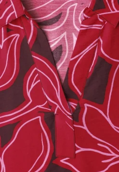Knielanges Kleid mit Kurzarm und Print