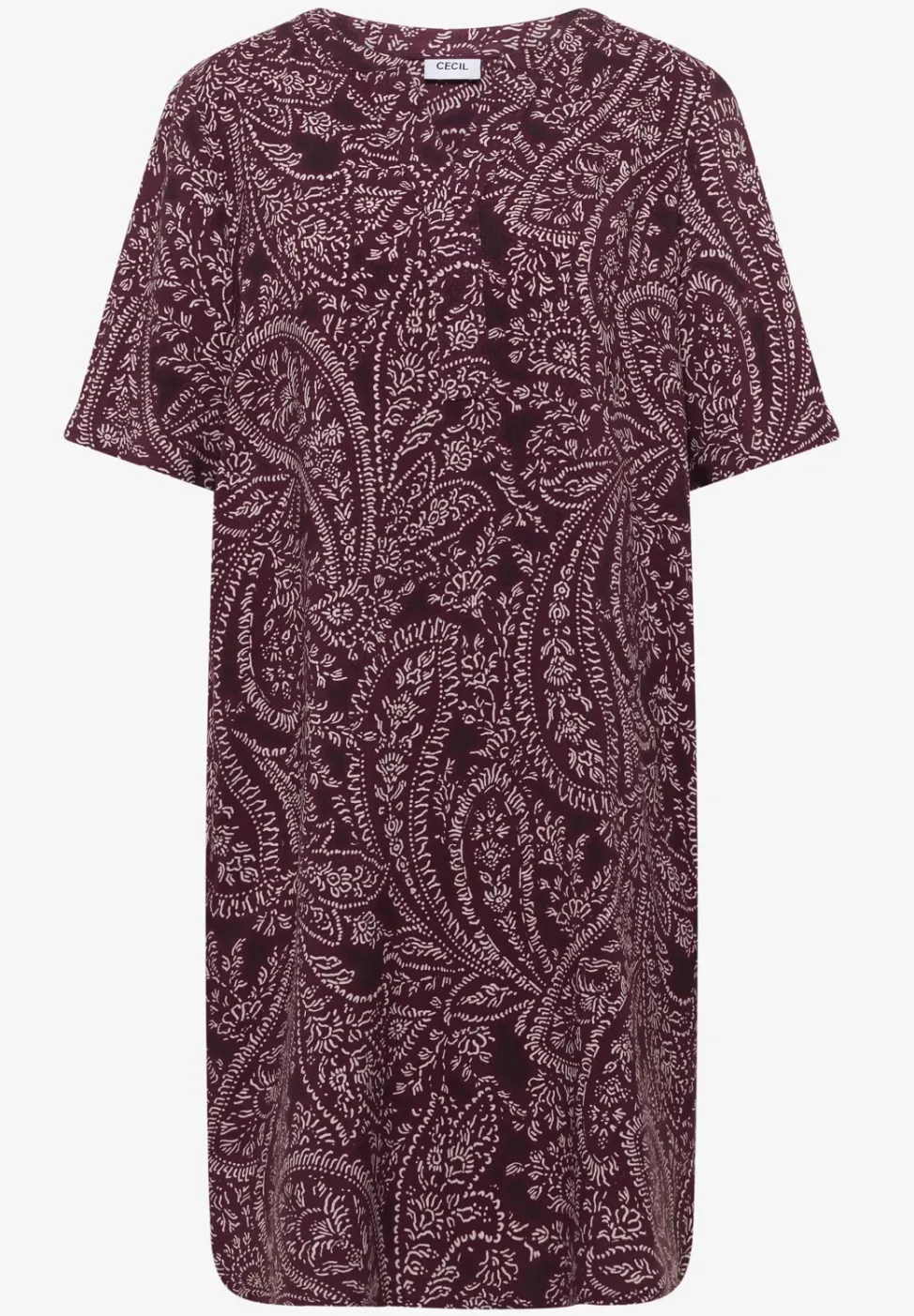 Knielanges Kleid mit Paisleymuster