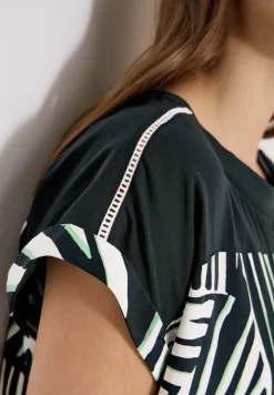 Knielanges Kleid mit Printmix