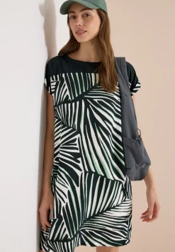 Knielanges Kleid mit Printmix