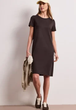 Knielanges Kleid mit Raffung