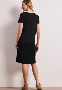 Knielanges Kleid mit Raffung