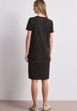 Knielanges Kleid mit Raffung