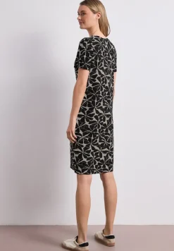 Knielanges Kleid mit Raffung