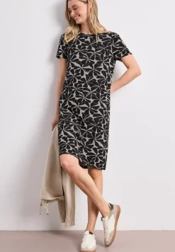 Knielanges Kleid mit Raffung
