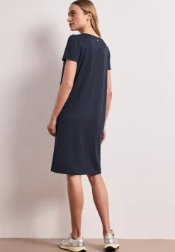 Knielanges Kleid mit Raffung