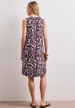 Knielanges Kleid mit Rundhalsausschnitt