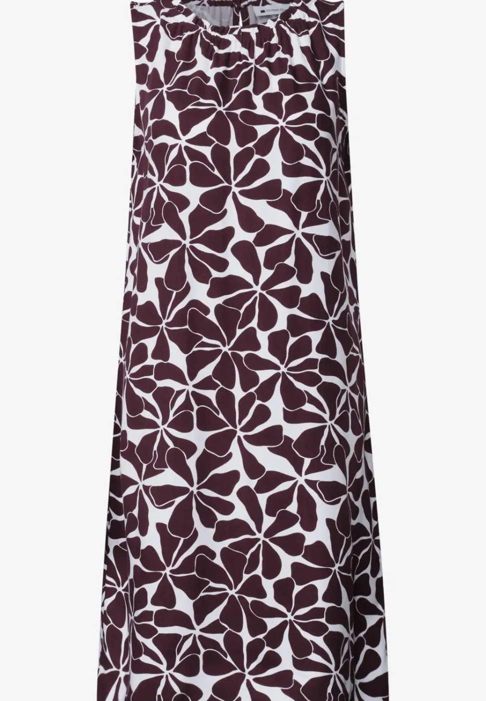 Knielanges Kleid mit Rundhalsausschnitt