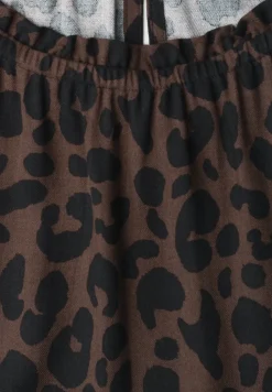 Knielanges Kleid mit Rundhalsausschnitt