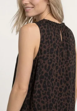 Knielanges Kleid mit Rundhalsausschnitt