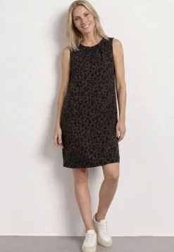 Knielanges Kleid mit Rundhalsausschnitt