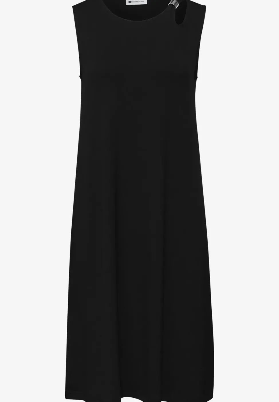 Knielanges Kleid mit Schnallendetail