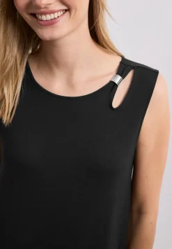 Knielanges Kleid mit Schnallendetail