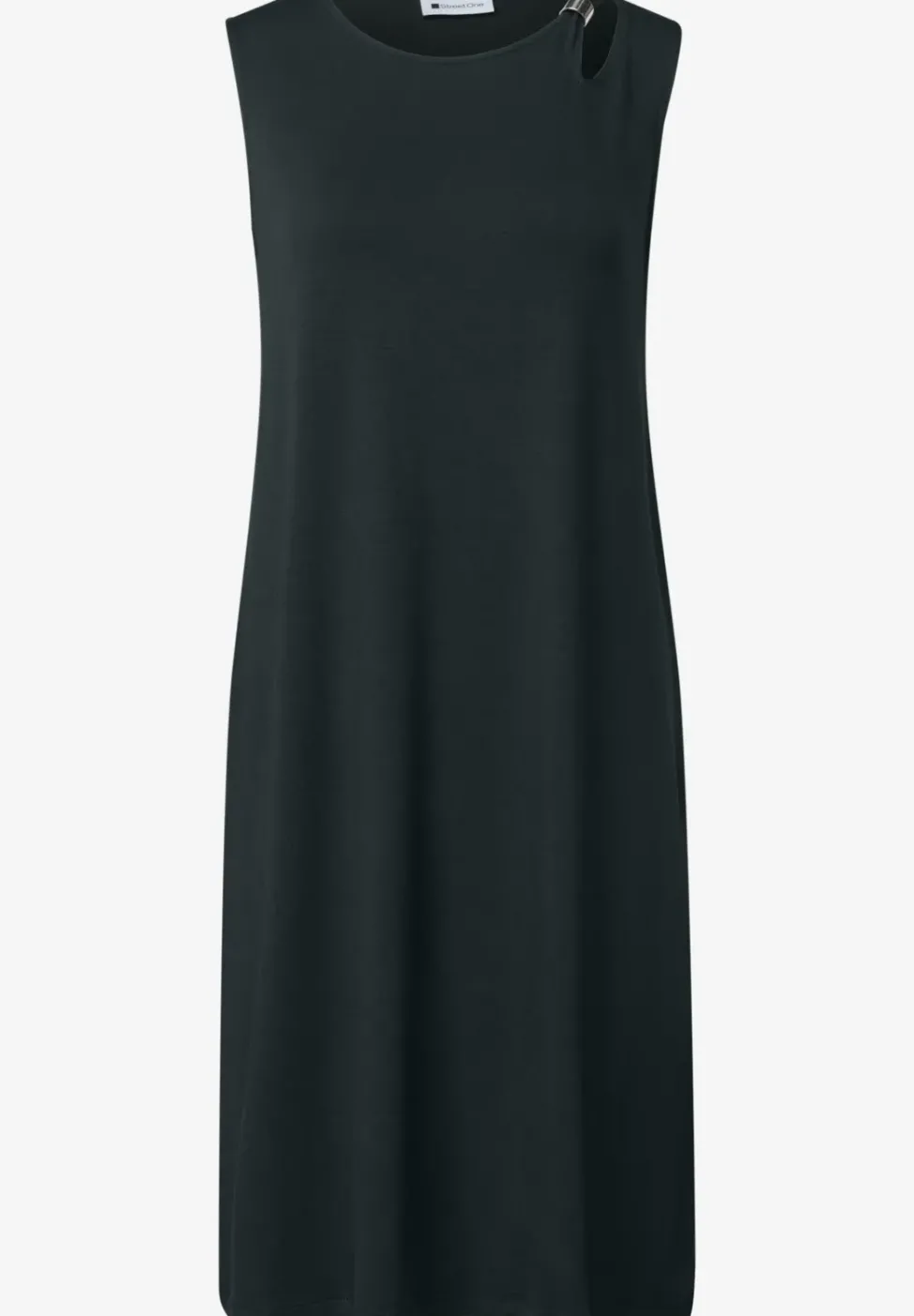 Knielanges Kleid mit Schnallendetail