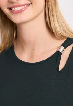 Knielanges Kleid mit Schnallendetail
