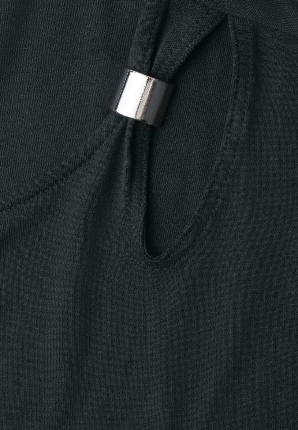 Knielanges Kleid mit Schnallendetail