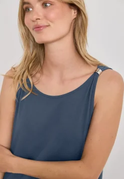 Knielanges Kleid mit Schnallendetail