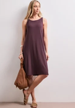 Knielanges Kleid mit Schnallendetail