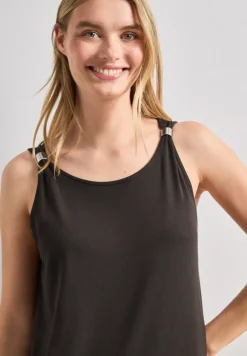 Knielanges Kleid mit Schnallendetail