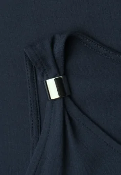 Knielanges Kleid mit Schnallendetail