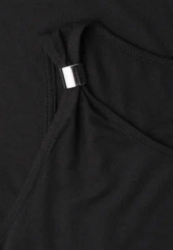 Knielanges Kleid mit Schnallendetail
