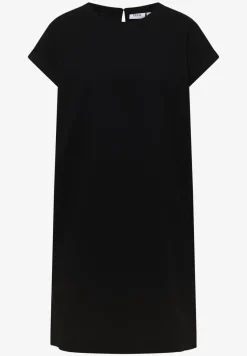 Knielanges Kleid mit Seersuckerstruktur