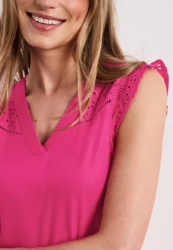 Knielanges Kleid mit Shiffley-Details