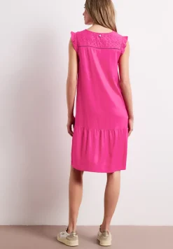 Knielanges Kleid mit Shiffley-Details