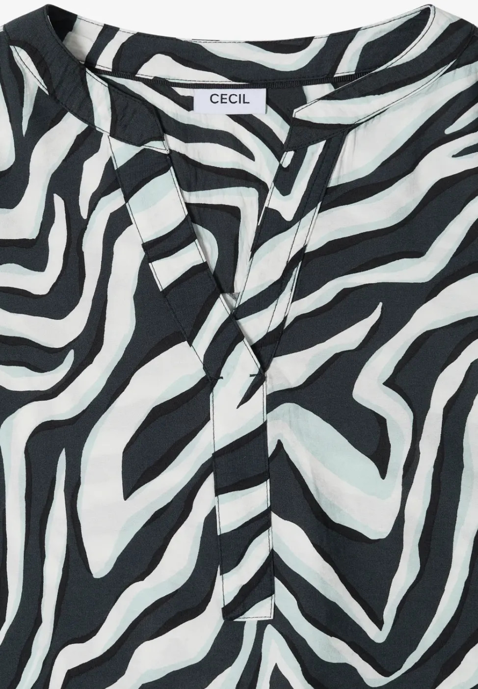 Knielanges Kleid mit Zebraprint