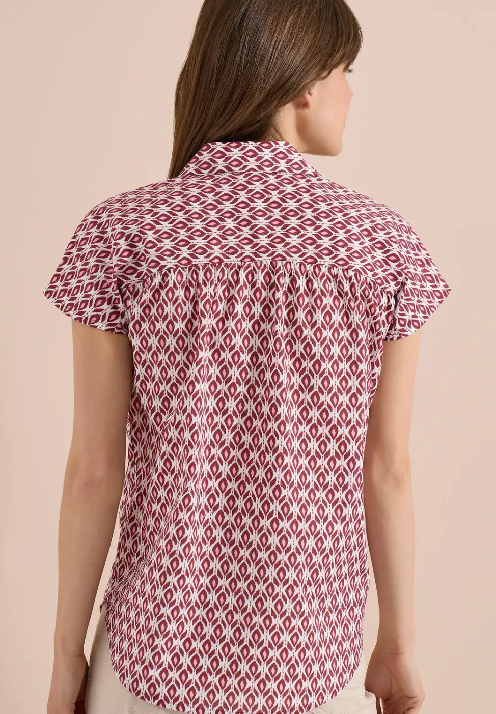 Kurzarm Bluse mit Minimal Print