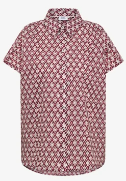 Kurzarm Bluse mit Minimal Print