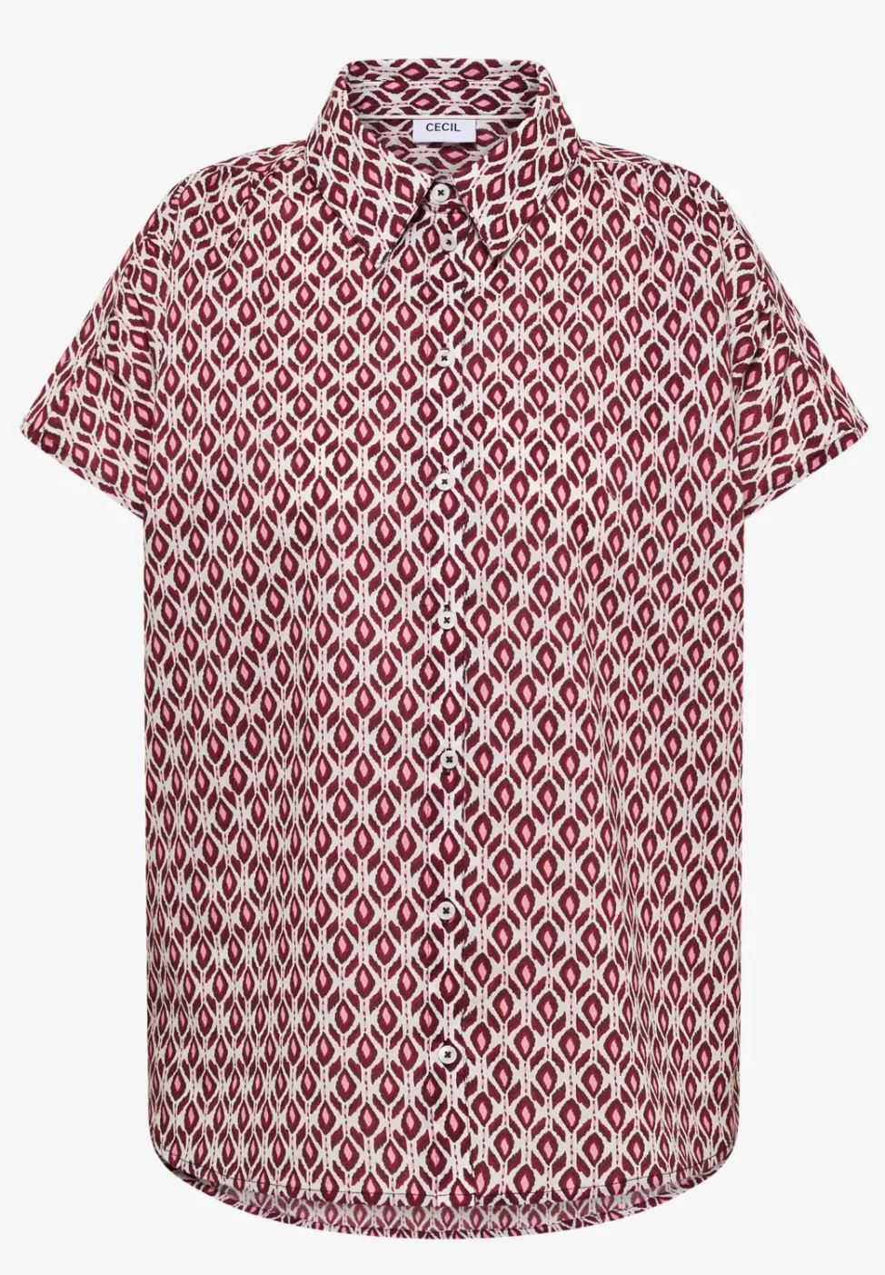 Kurzarm Bluse mit Minimal Print