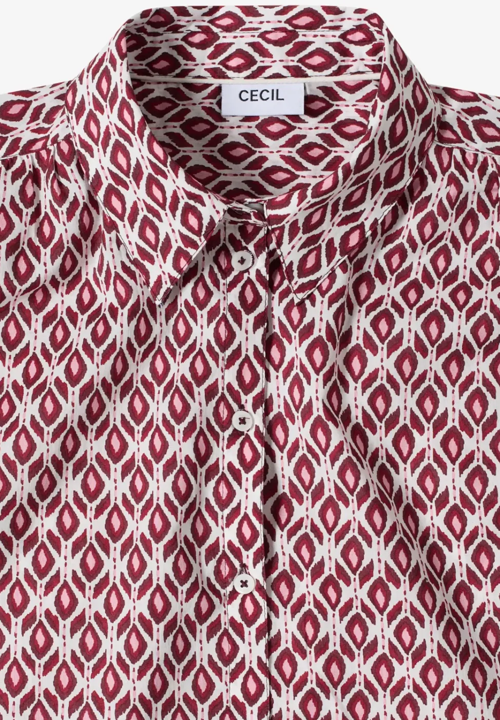 Kurzarm Bluse mit Minimal Print